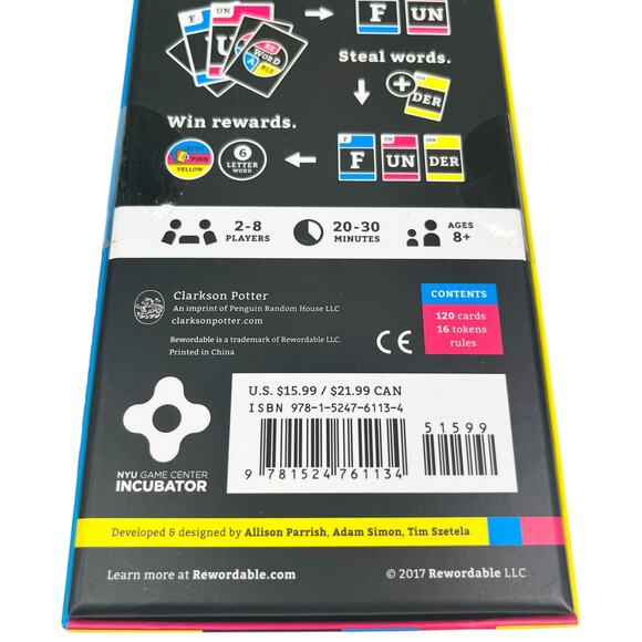 Rewordable The Uniquely Fragmented Word Game by Allison Parrish NEW - Picture 8 of 9